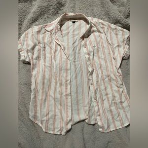 STRIPED SHORT SLEEVE BUTTON UP, TARGET BRAND